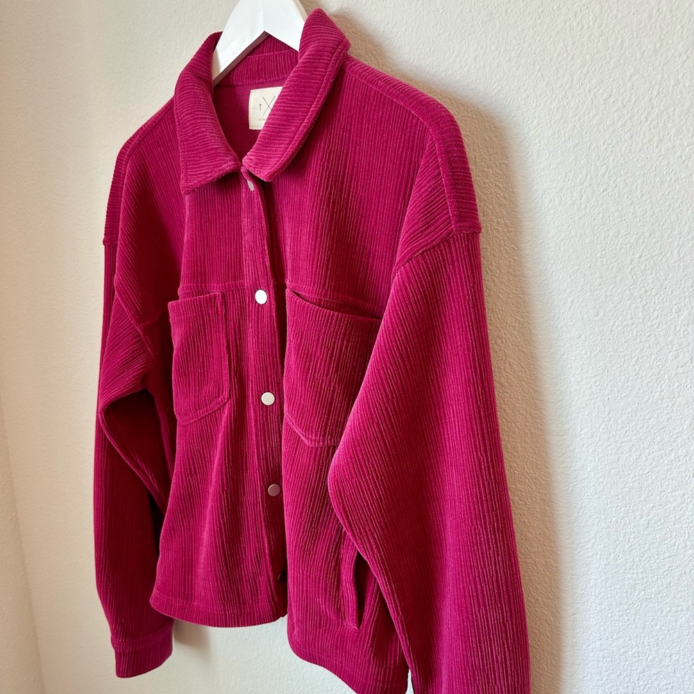 ☀️ NWOT THREAD & SUPPLY Plush Textured Utility Bomber Jacket